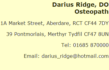 Osteopath Care contact information on banner