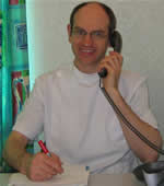 Phone consultation at the osteopath practice